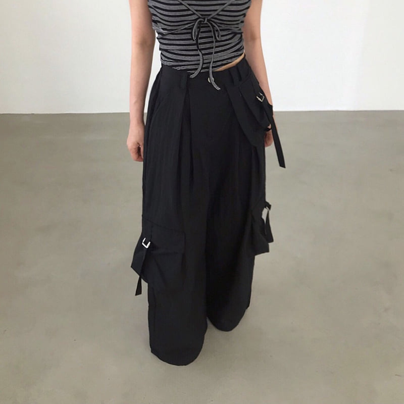 Twomoon - Korean Women Fashion - #thelittlethings - Almond Pocket Pants - 3