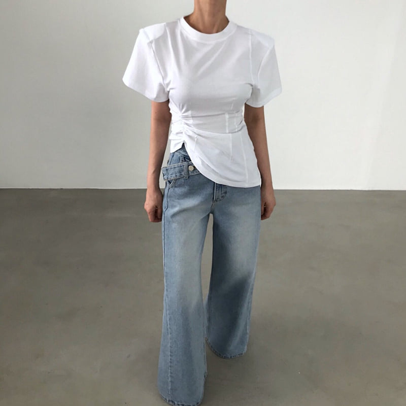 Twomoon - Korean Women Fashion - #vintageinspired - Water Boxy Tee - 3