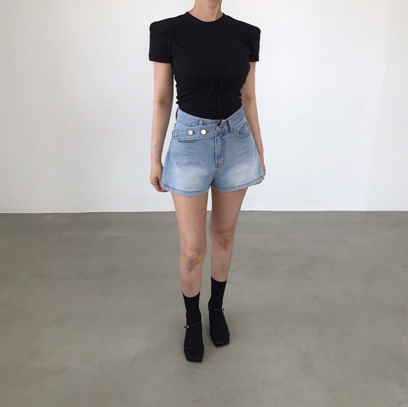 Twomoon - Korean Women Fashion - #momslook - Second Belted Shorts - 4