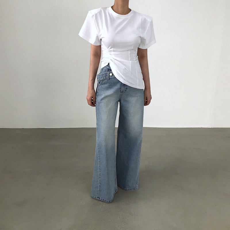 Twomoon - Korean Women Fashion - #womensfashion - Water Boxy Tee - 2