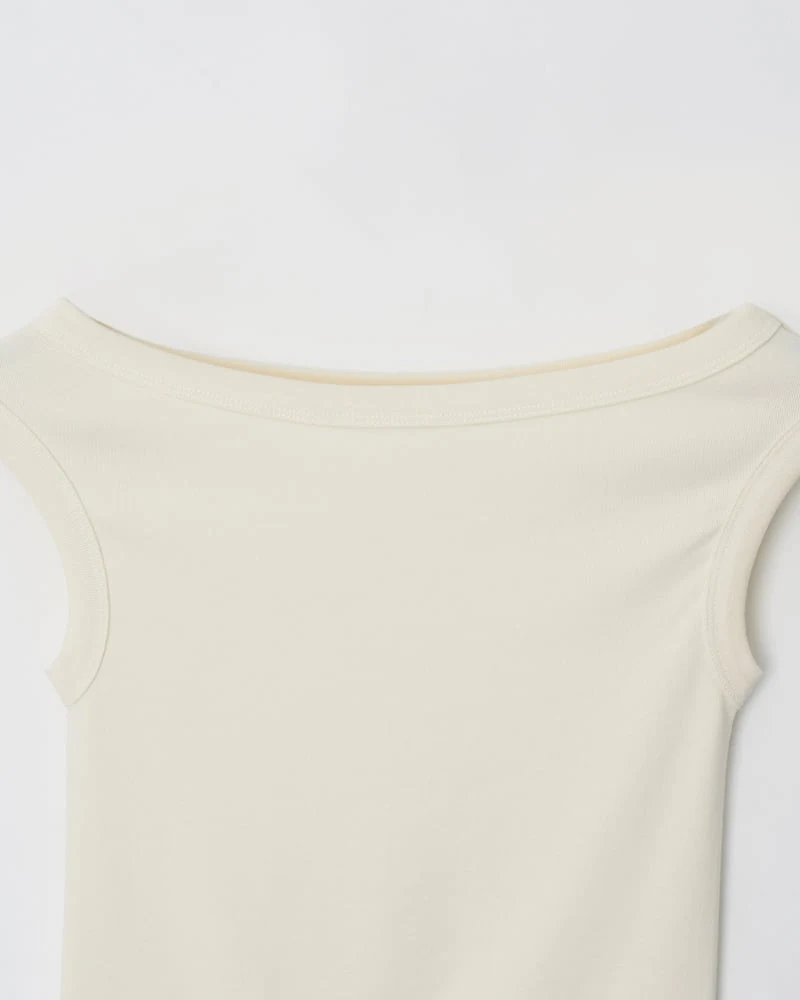 Understanding - Korean Women Fashion - #momslook - Wide Off-shoulder Sleeveless - 11