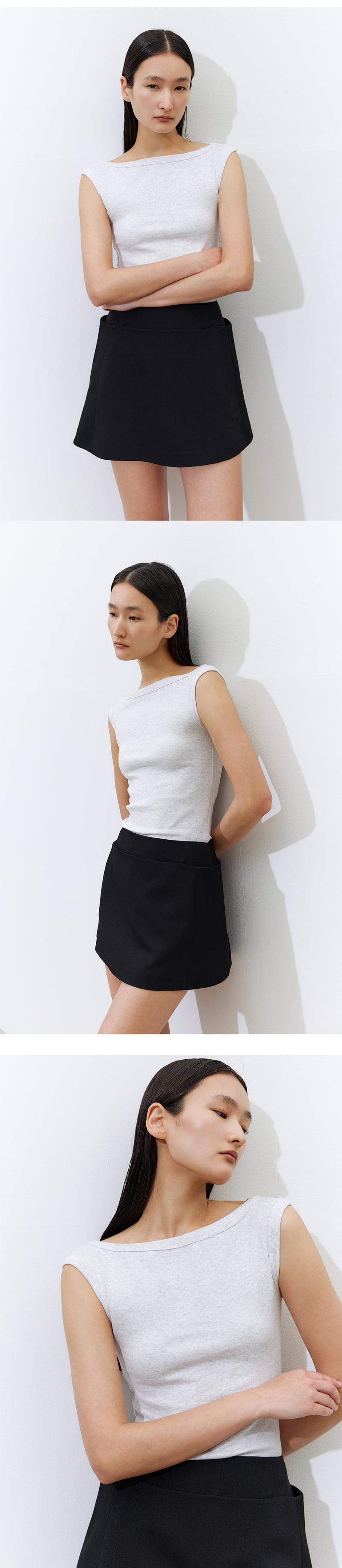 Understanding - Korean Women Fashion - #momslook - Wide Off-shoulder Sleeveless - 3