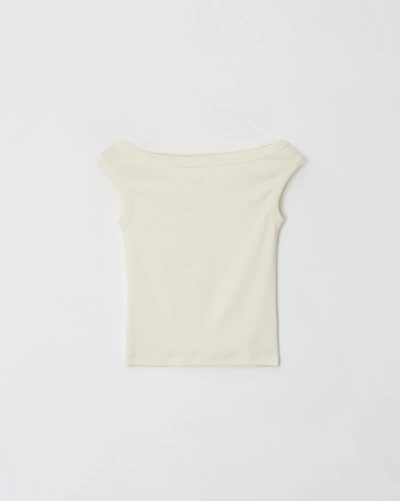 Understanding - Korean Women Fashion - #momslook - Wide Off-shoulder Sleeveless - 9