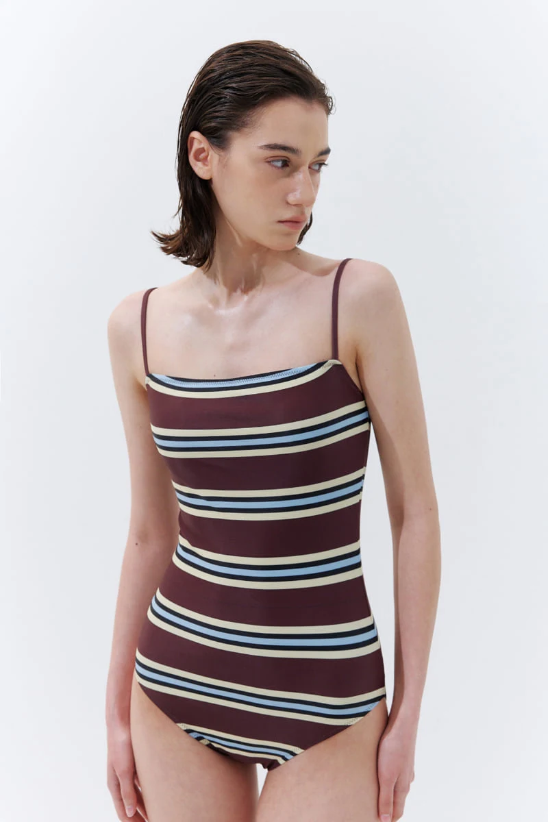 Understanding - Korean Women Fashion - #momslook - Striped Monokini