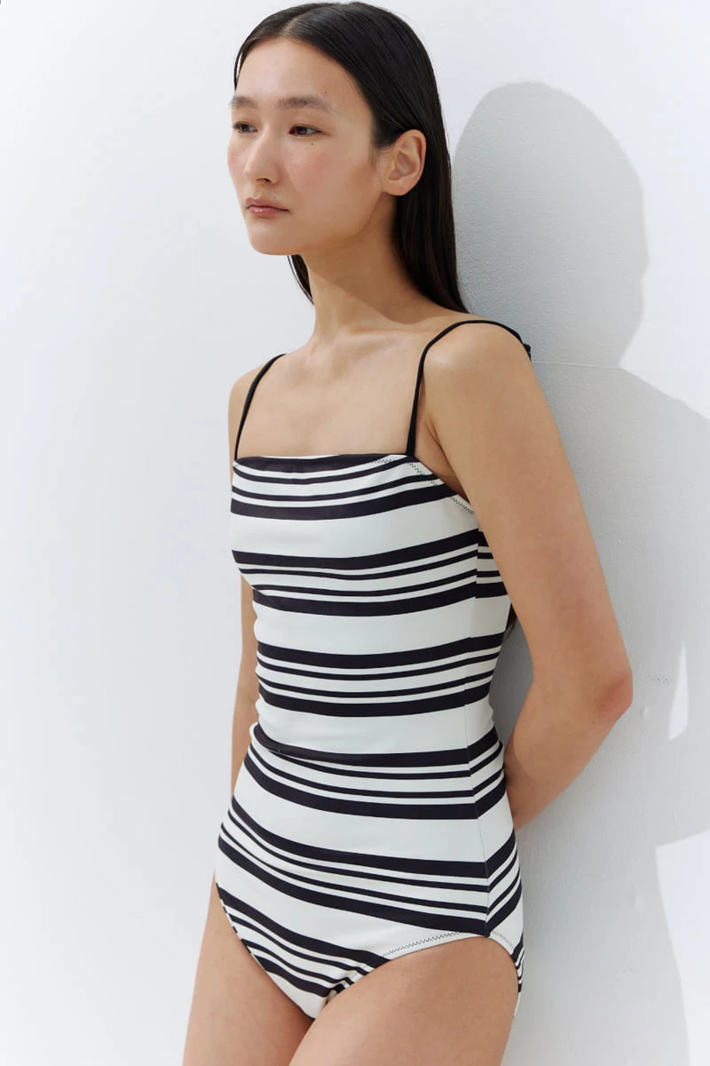 Understanding - Korean Women Fashion - #momslook - Striped Monokini - 9