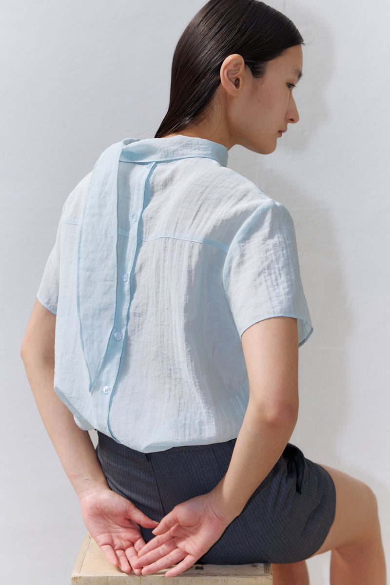 Understanding - Korean Women Fashion - #momslook - Half-tie Blouse - 6