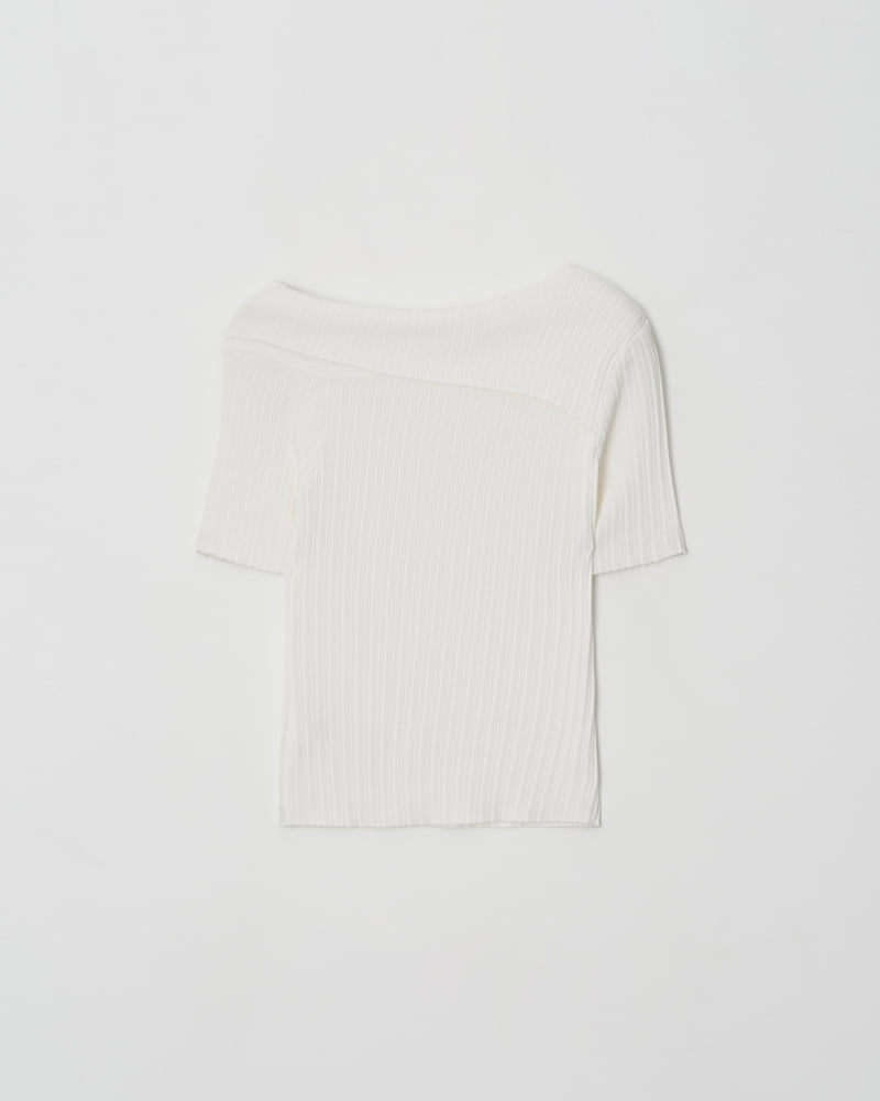 Understanding - Korean Women Fashion - #romanticstyle - Off-shoulder Short Sleeve Knit - 7