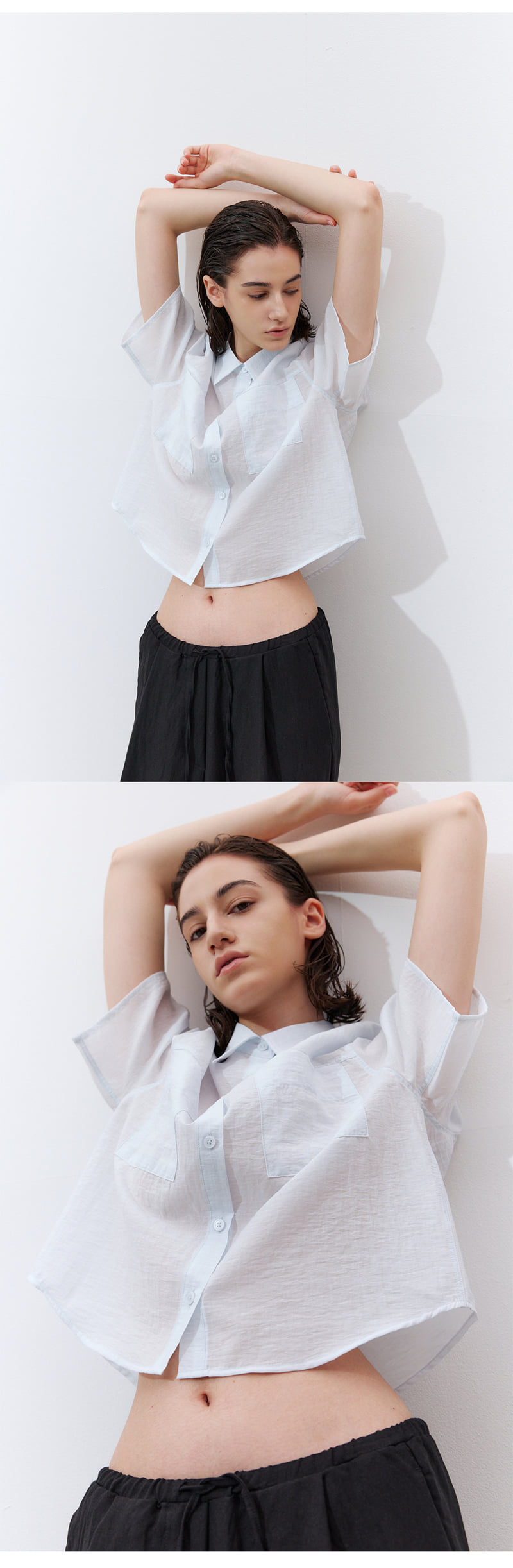 Understanding - Korean Women Fashion - #romanticstyle - Two-pocket Short-sleeved Shirt - 2