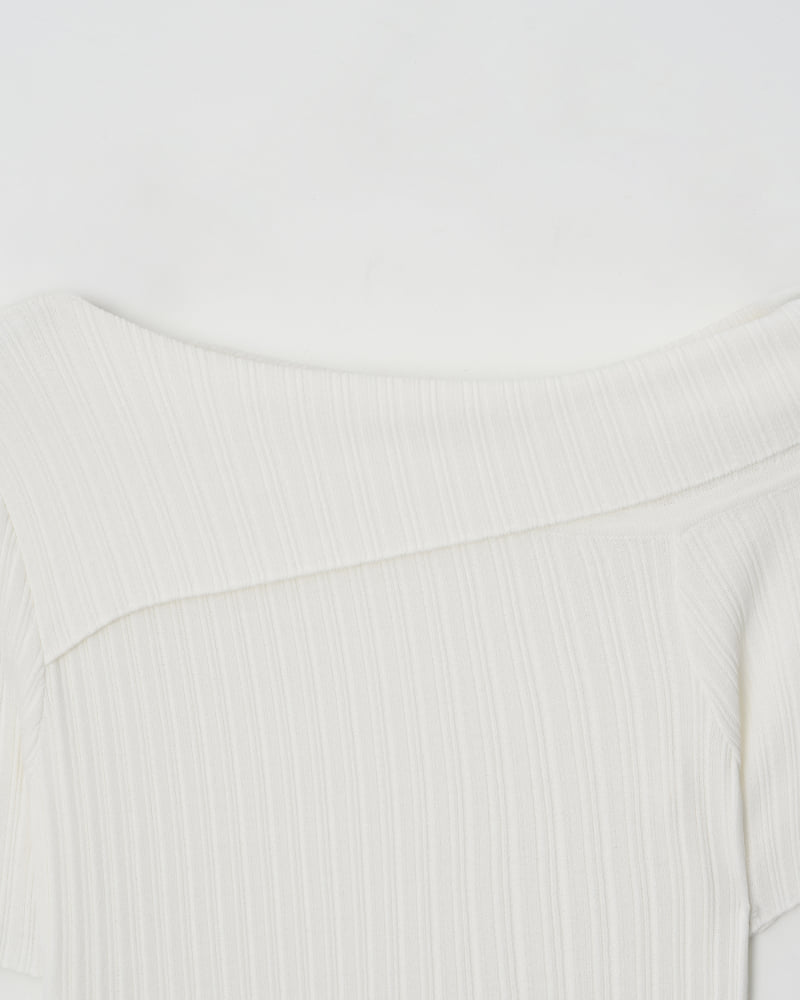 Understanding - Korean Women Fashion - #shopsmall - Off-shoulder Short Sleeve Knit - 8