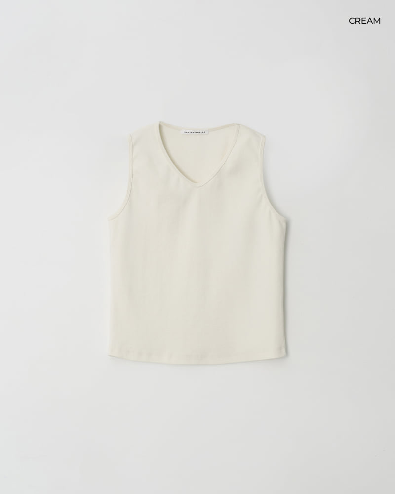 Understanding - Korean Women Fashion - #thatsdarling - Narrow V-neck Sleeveless - 8