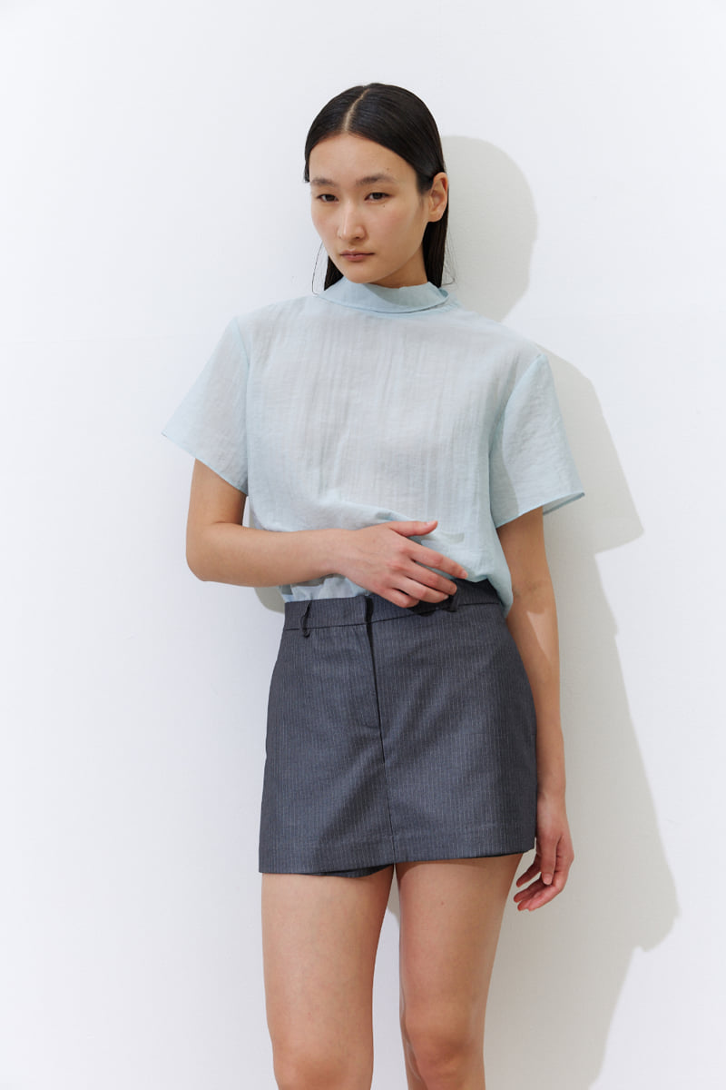 Understanding - Korean Women Fashion - #thatsdarling - Half-tie Blouse - 2