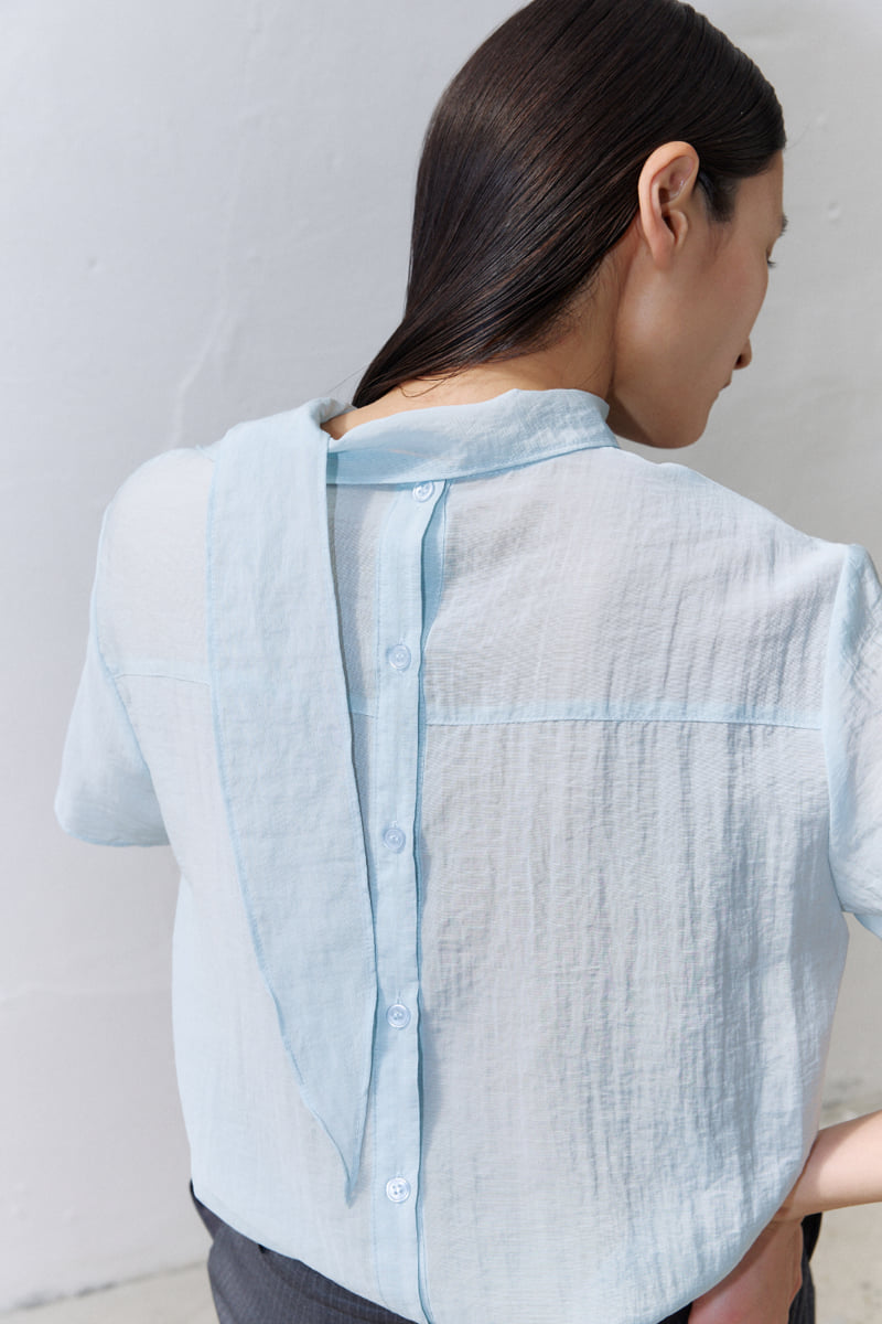 Understanding - Korean Women Fashion - #womensfashion - Half-tie Blouse - 7