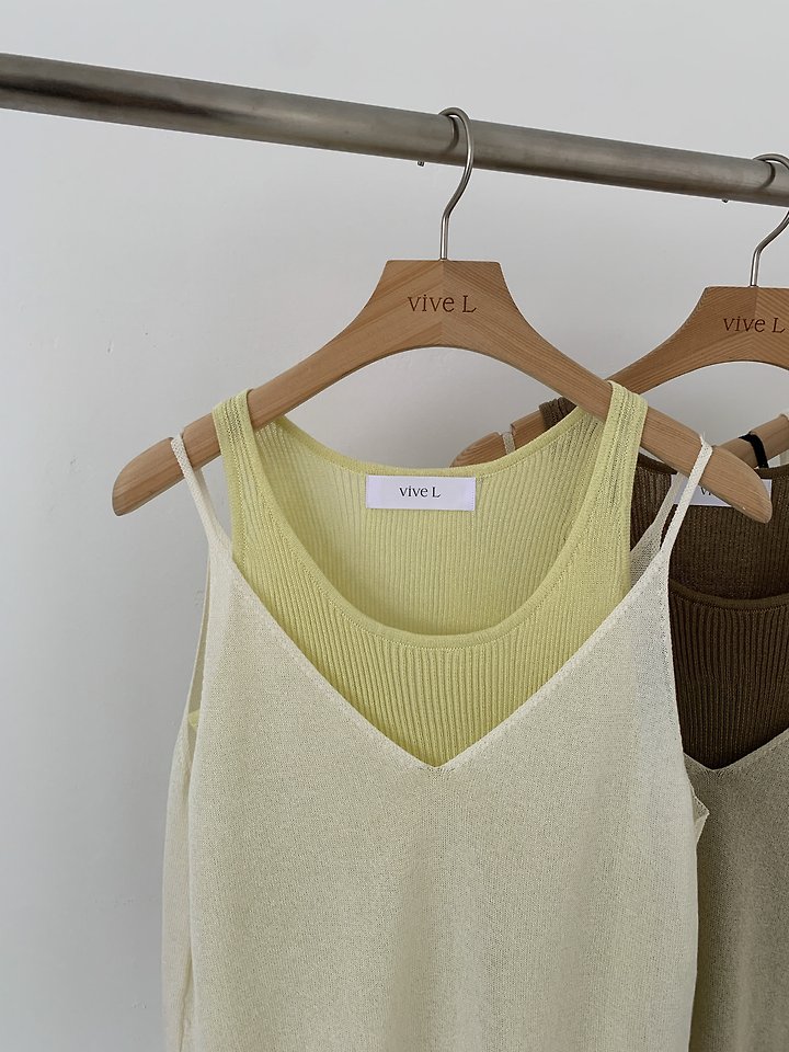Vive L - Korean Women Fashion - #momslook - Contrast Knit Set - 2