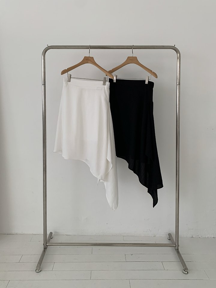 Vive L - Korean Women Fashion - #momslook - Cool Piece Asymmetrical Skirt