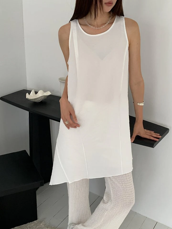 Vive L - Korean Women Fashion - #momslook - Pintuck Diagonal One-piece - 12