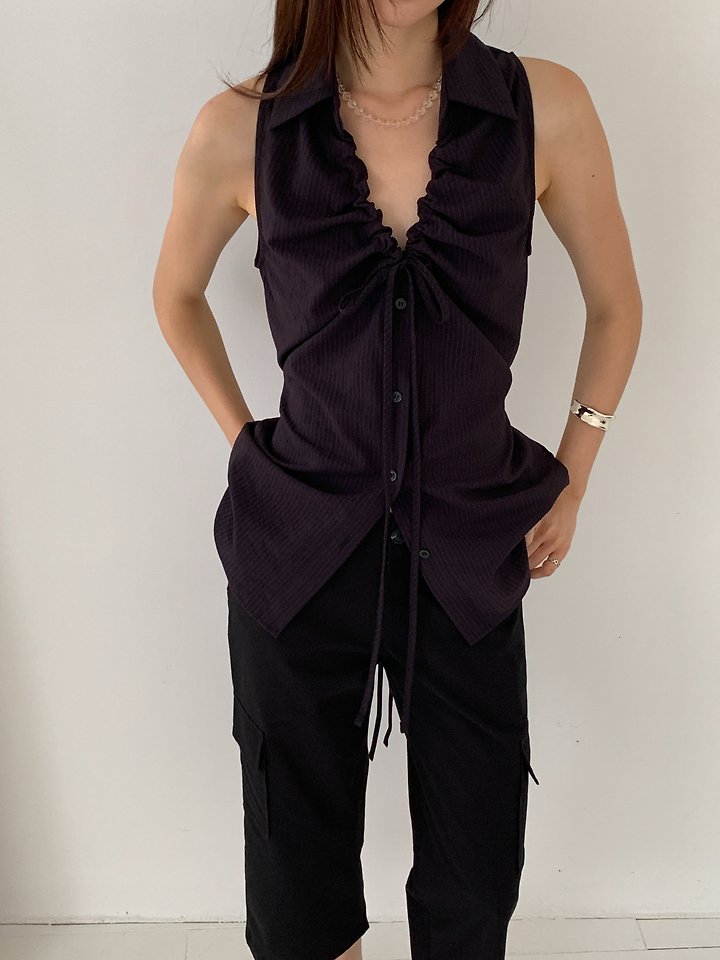 Vive L - Korean Women Fashion - #momslook - Tunnel Sleeveless Blouse - 10