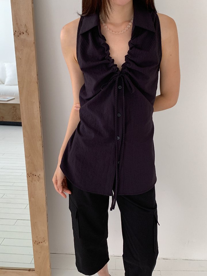 Vive L - Korean Women Fashion - #momslook - Tunnel Sleeveless Blouse - 12