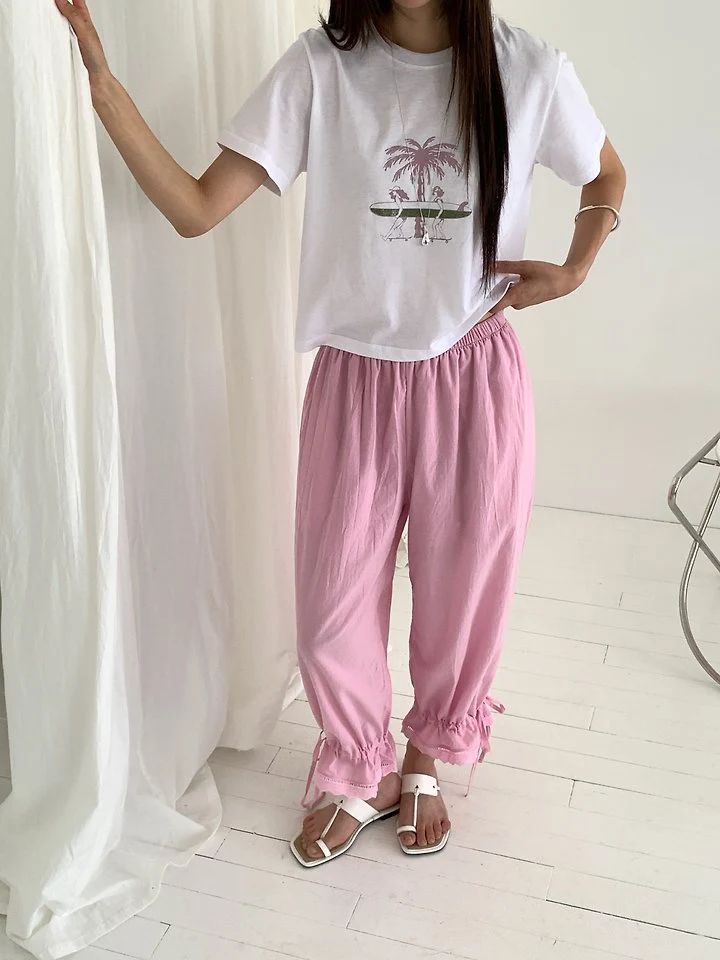 Vive L - Korean Women Fashion - #momslook - Lace Tunnel Pants - 6