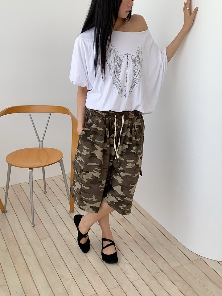 Vive L - Korean Women Fashion - #momslook - Camo Bermuda Pants - 10