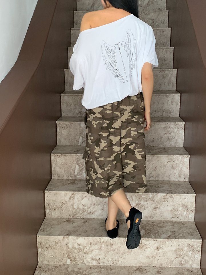 Vive L - Korean Women Fashion - #thelittlethings - Camo Bermuda Pants - 4