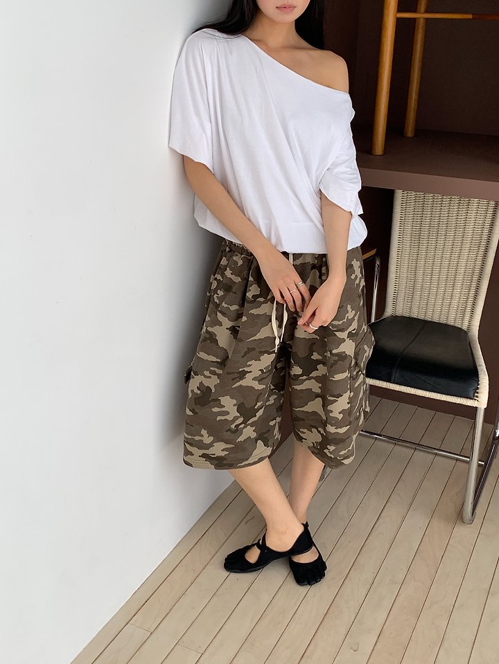 Vive L - Korean Women Fashion - #momslook - Camo Bermuda Pants - 6