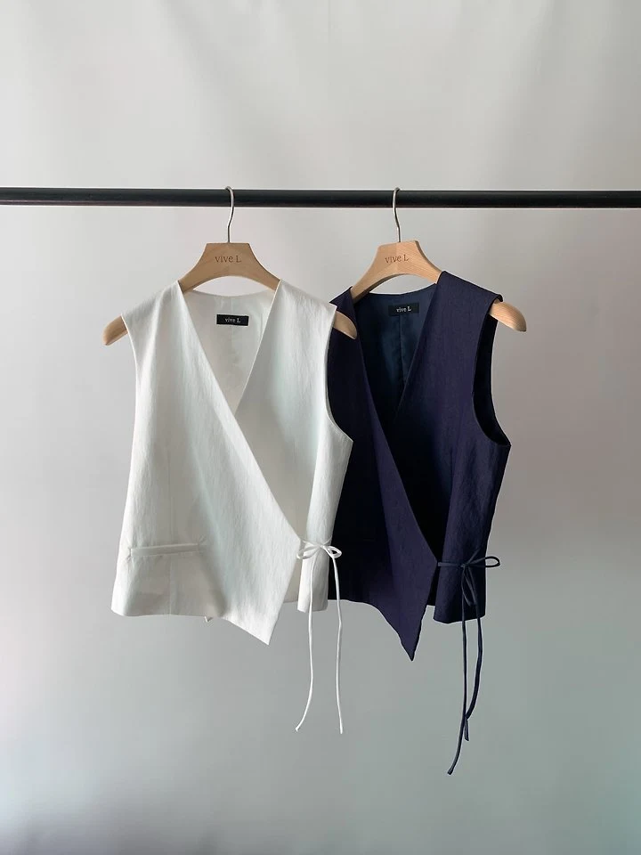Vive L - Korean Women Fashion - #momslook - Mare Wrap Vest