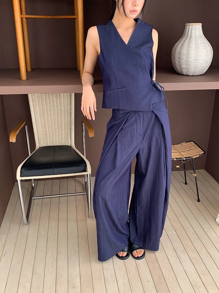 Vive L - Korean Women Fashion - #momslook - Mare Wrap Vest - 5