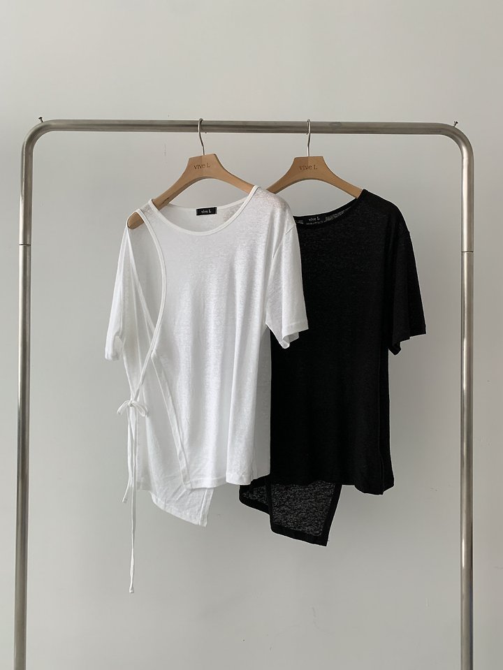 Vive L - Korean Women Fashion - #momslook - Yogurt Wrap Tee