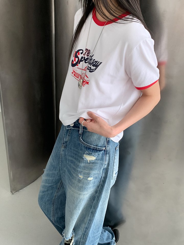 Vive L - Korean Women Fashion - #womensfashion - Car Tee - 4