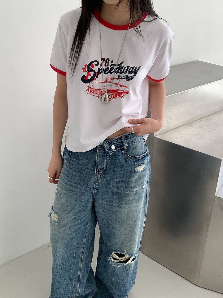 Vive L - Korean Women Fashion - #momslook - Car Tee - 6