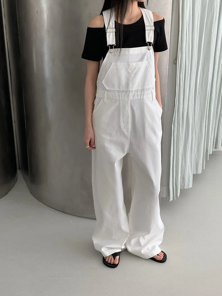 Vive L - Korean Women Fashion - #momslook - Cotton Overall Pants - 2