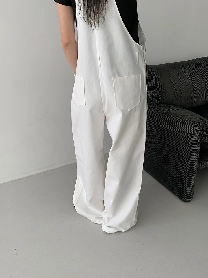 Vive L - Korean Women Fashion - #womensfashion - Cotton Overall Pants - 4