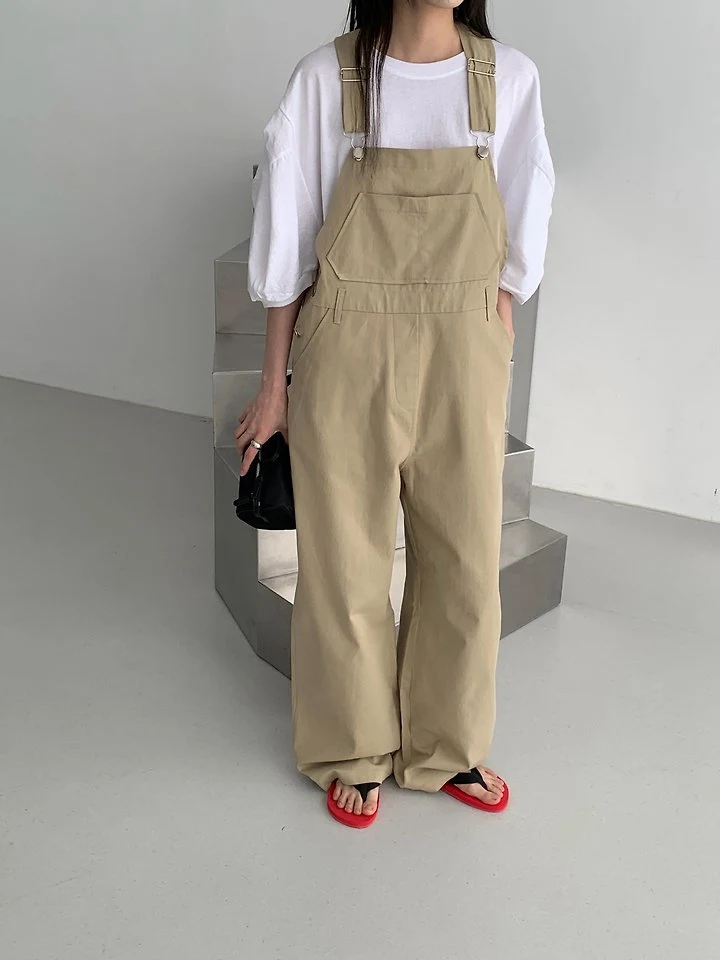 Vive L - Korean Women Fashion - #momslook - Cotton Overall Pants - 8