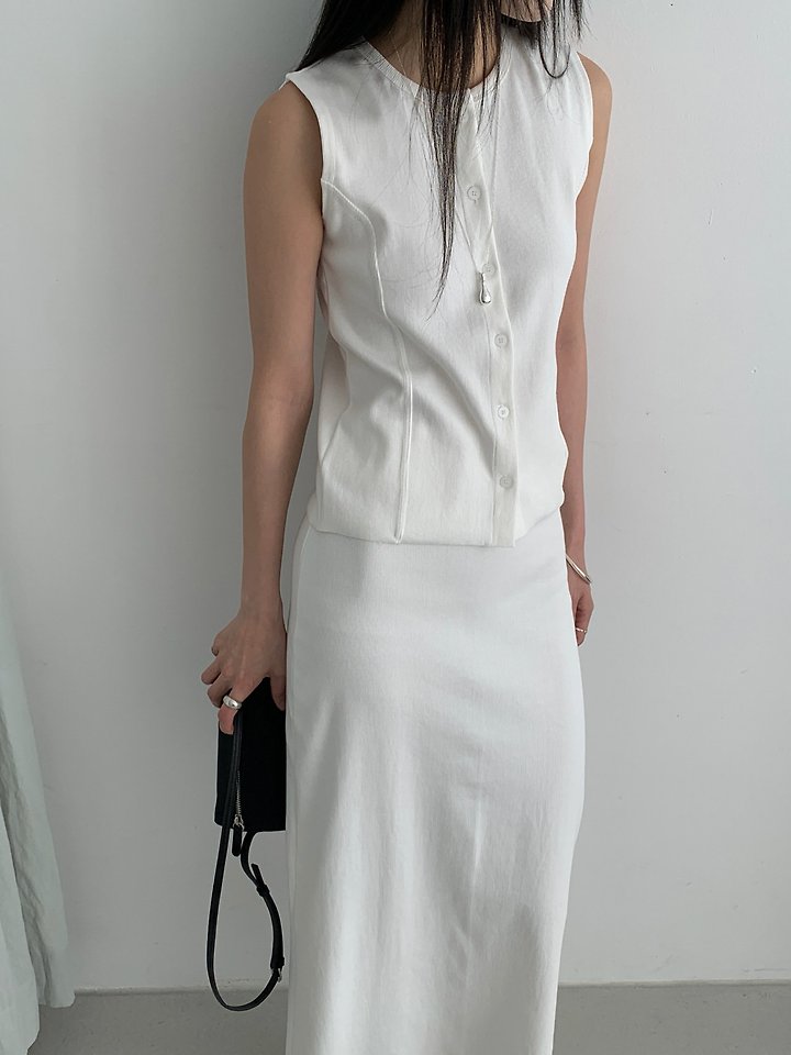 Vive L - Korean Women Fashion - #momslook - Edition Sleeveless Top - 4