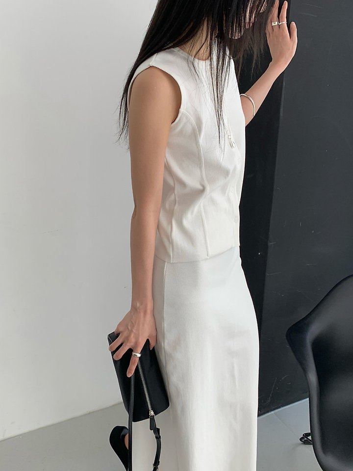 Vive L - Korean Women Fashion - #momslook - Edition Sleeveless Top - 5