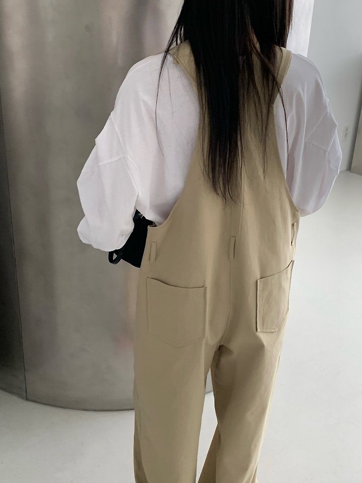 Vive L - Korean Women Fashion - #pursuepretty - Cotton Overall Pants - 12