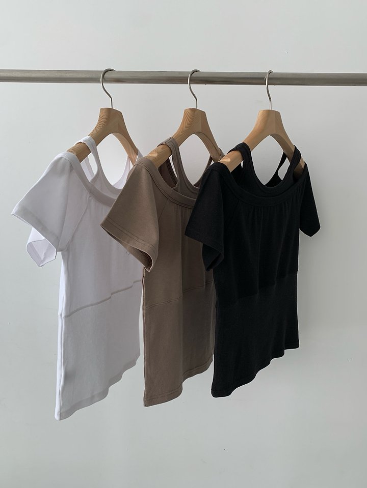 Vive L - Korean Women Fashion - #pursuepretty - Rose Double-Layer Tee - 10