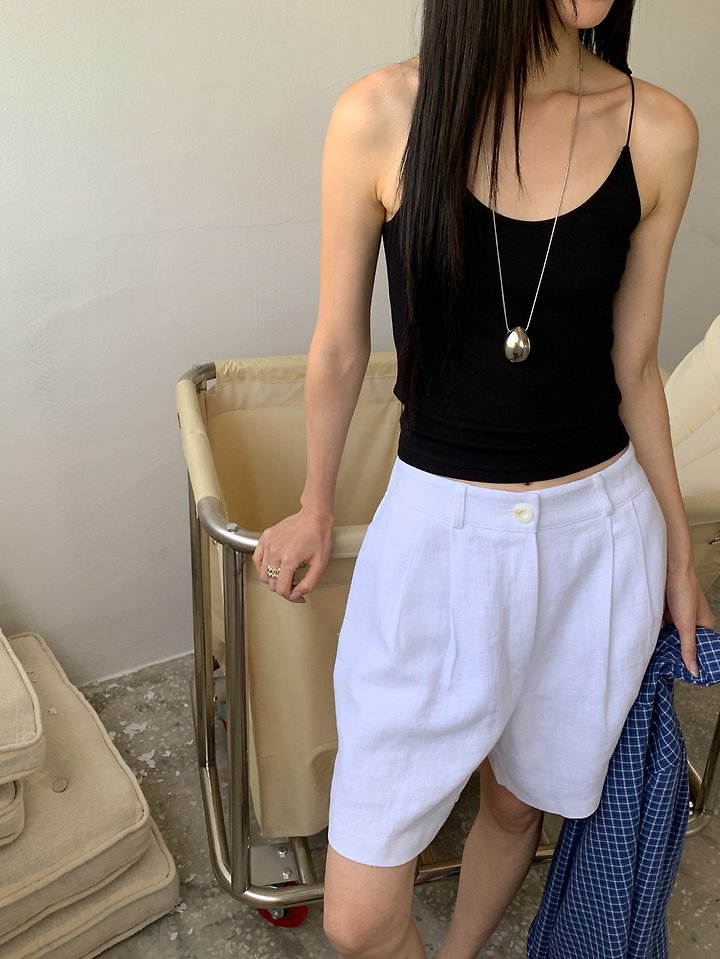 Vive L - Korean Women Fashion - #pursuepretty - Waggle Strap Sleeveless Top - 4