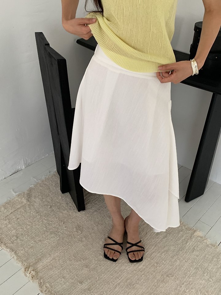 Vive L - Korean Women Fashion - #shopsmall - Cool Piece Asymmetrical Skirt - 10