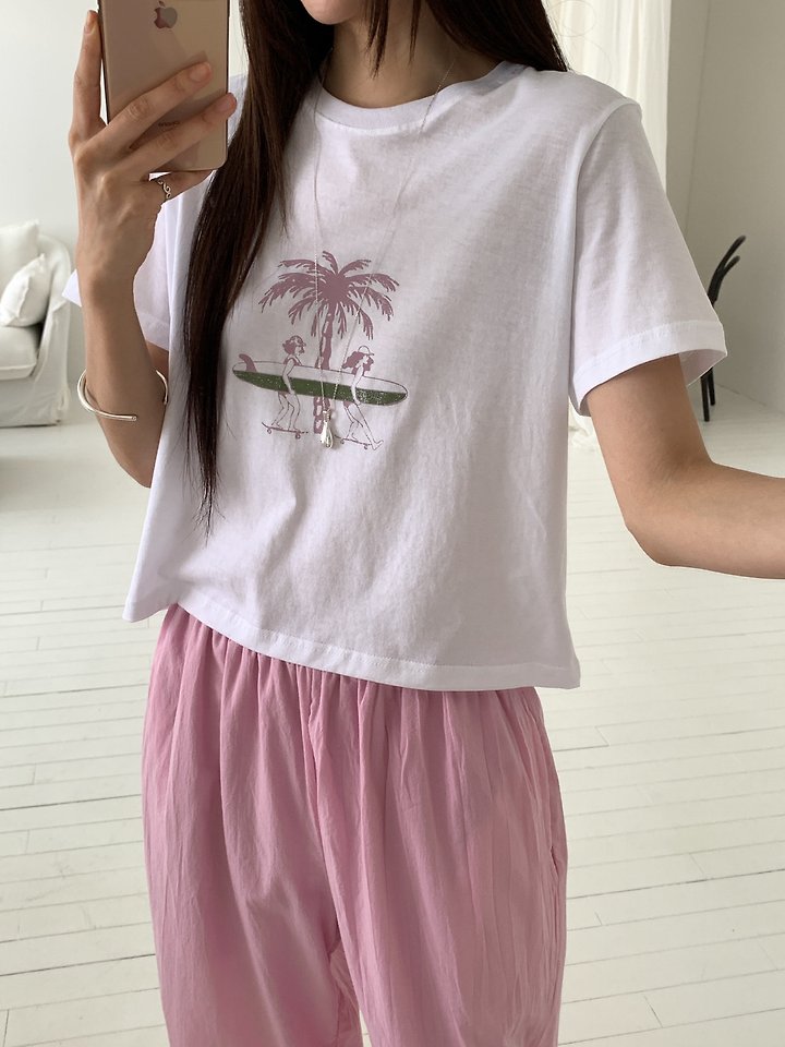 Vive L - Korean Women Fashion - #romanticstyle - Surfing Tee - 4