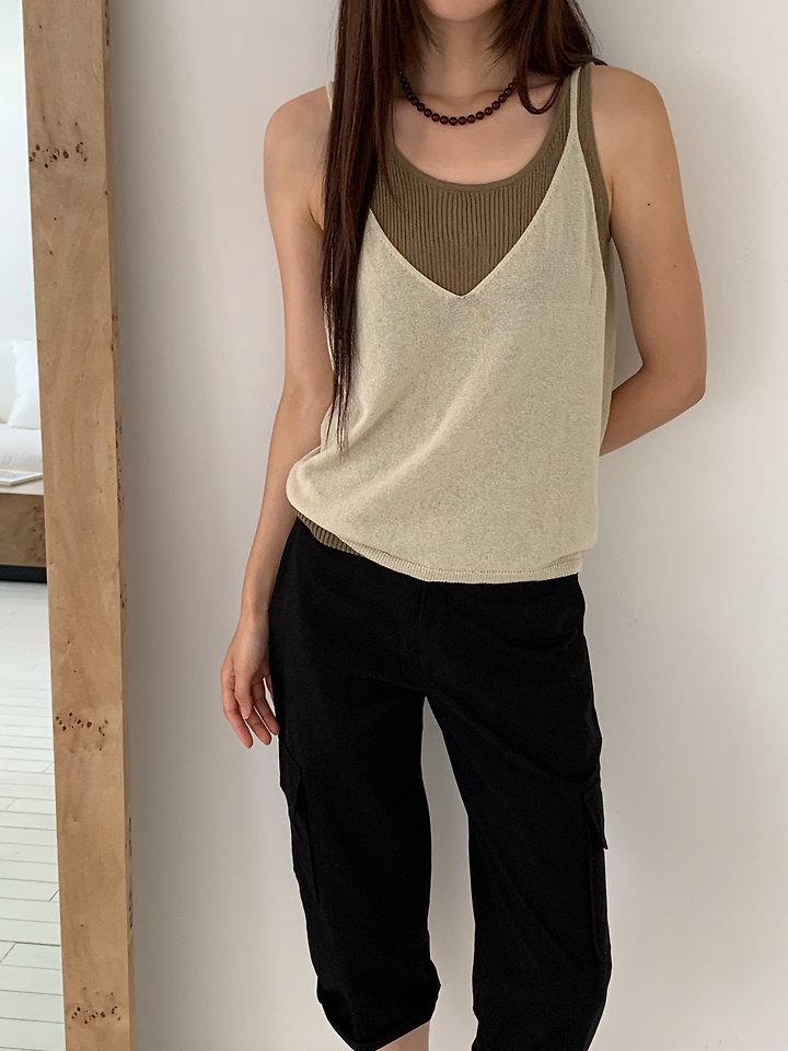 Vive L - Korean Women Fashion - #thatsdarling - Contrast Knit Set - 12