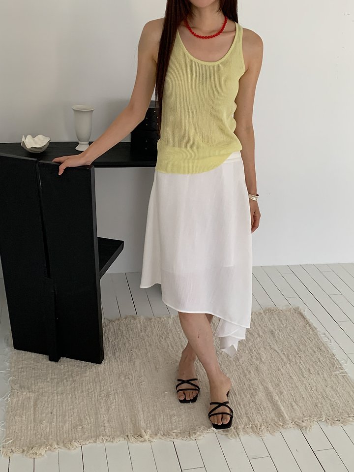 Vive L - Korean Women Fashion - #thatsdarling - Cool Piece Asymmetrical Skirt - 11