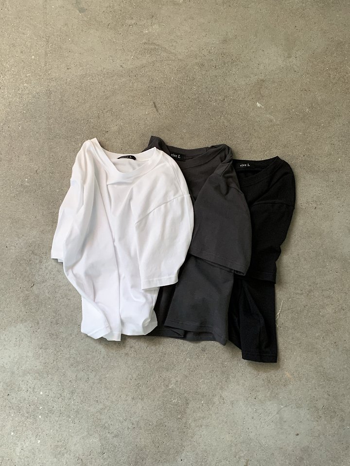 Vive L - Korean Women Fashion - #thatsdarling - Slim Crop Tee - 4