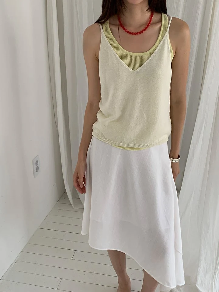 Vive L - Korean Women Fashion - #vintageinspired - Contrast Knit Set - 6