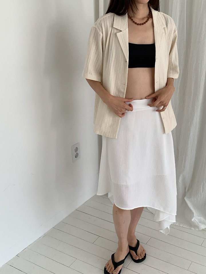 Vive L - Korean Women Fashion - #vintageinspired - Cool Piece Asymmetrical Skirt - 5