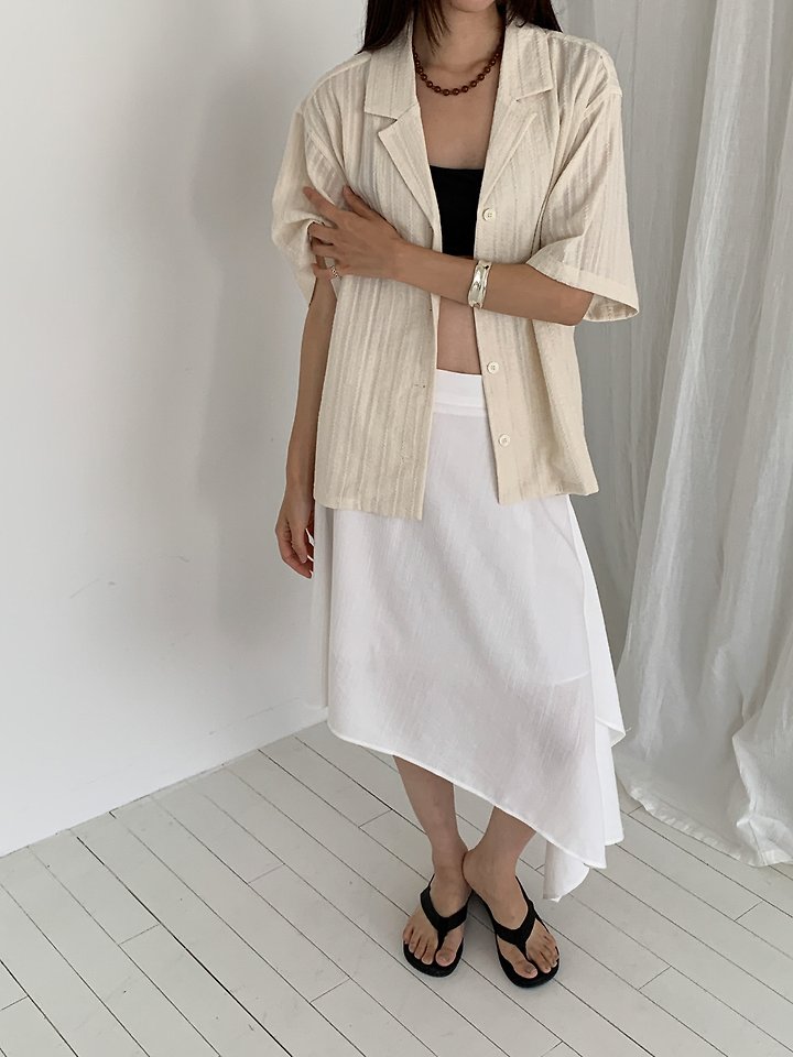 Vive L - Korean Women Fashion - #vintagekidsstyle - Cool Piece Asymmetrical Skirt - 6