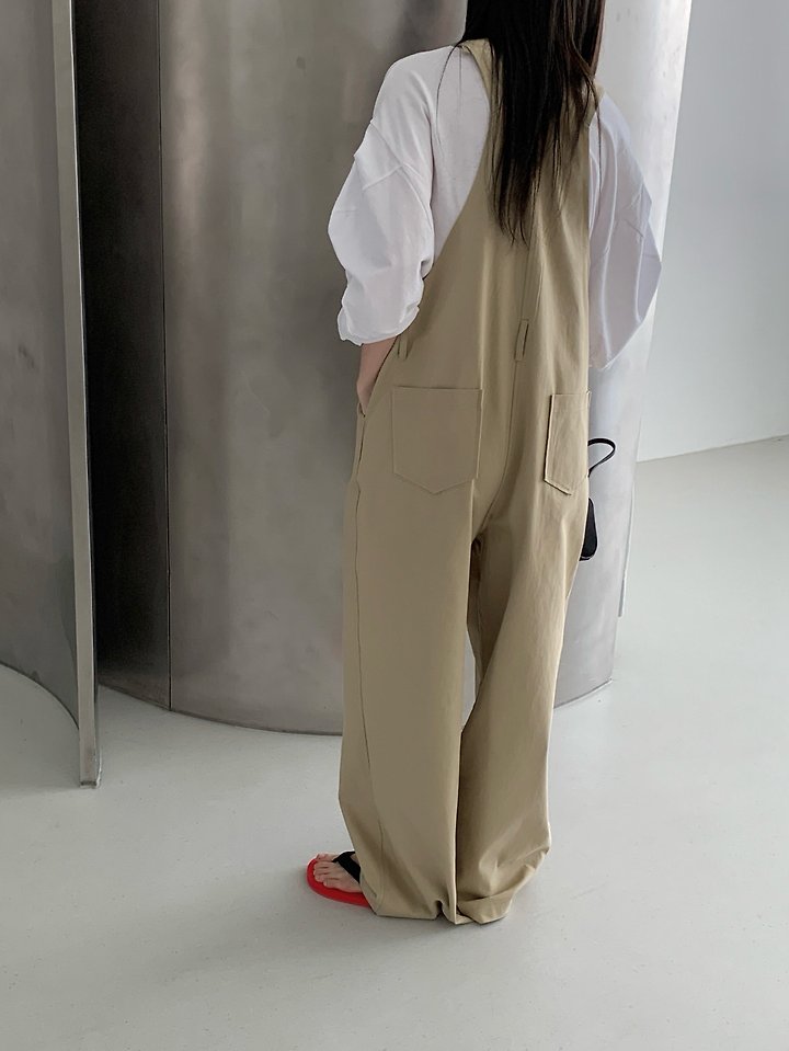 Vive L - Korean Women Fashion - #vintagekidsstyle - Cotton Overall Pants - 11