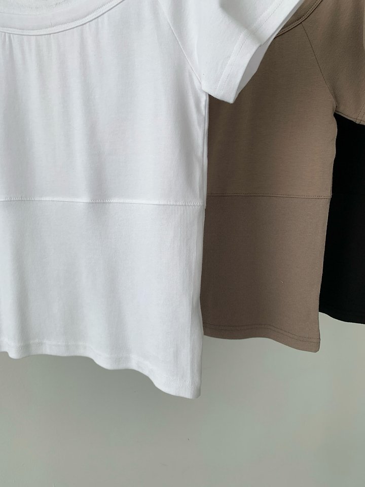 Vive L - Korean Women Fashion - #vintagekidsstyle - Rose Double-Layer Tee - 9