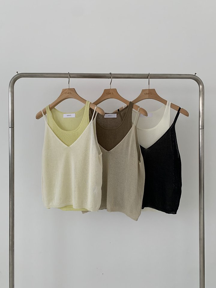 Vive L - Korean Women Fashion - #womensfashion - Contrast Knit Set
