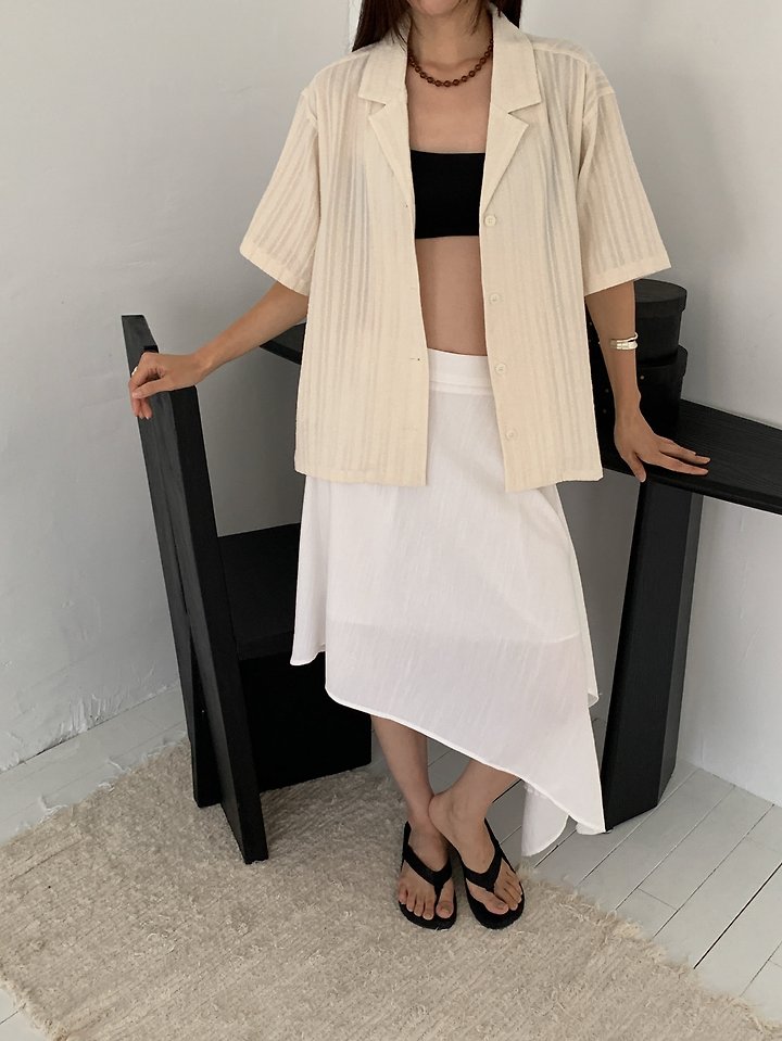 Vive L - Korean Women Fashion - #momslook - Cool Piece Asymmetrical Skirt - 4
